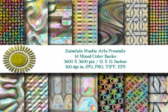 12 Mixed Colors Backgrounds: Vibrant Digital Papers for Creative Projects