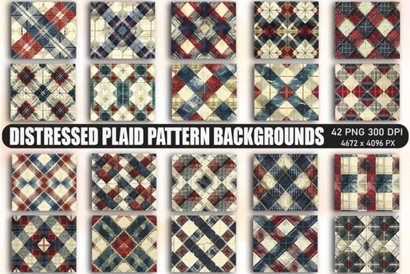 Authentic Texture: Using Distressed Plaid Pattern Backgrounds
