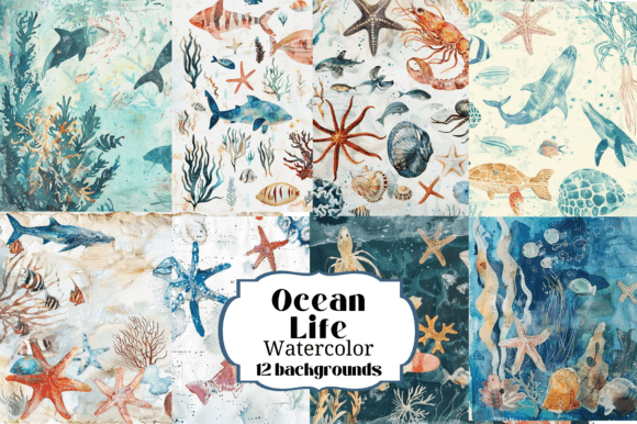 Bring the Ocean to Life: 12 Watercolor Backgrounds for Your Projects