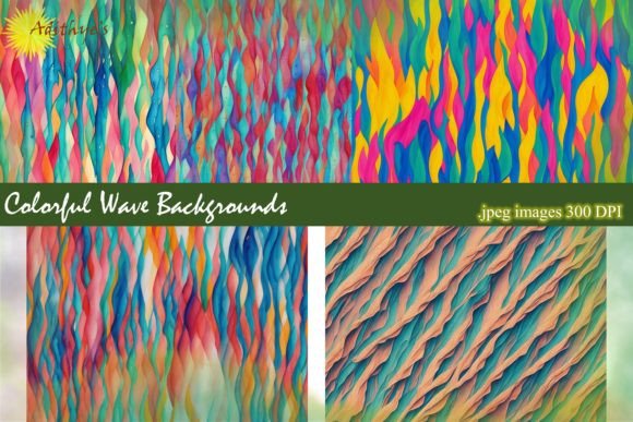 Colorful Wave Backgrounds: Vibrant Design Assets