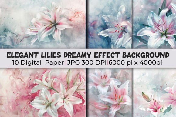 Elegant Lilies Dreamy Effect Backgrounds: A Designer's Secret Weapon