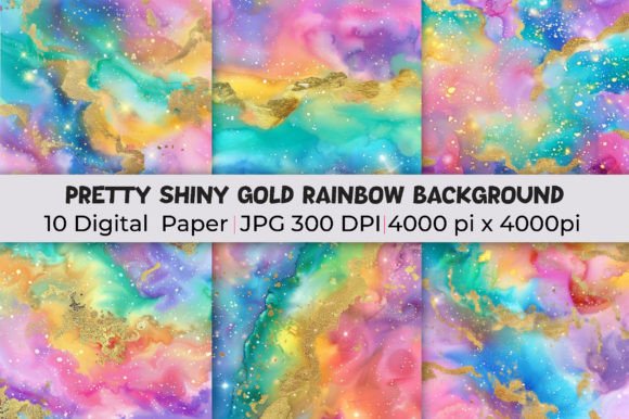 Elevate Visuals: The Allure of Gold Rainbow Backgrounds