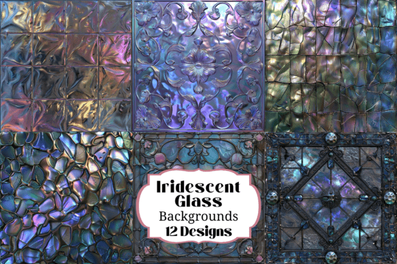 Elevate Your Craft: The Magic of 12 Iridescent Glass Backgrounds
