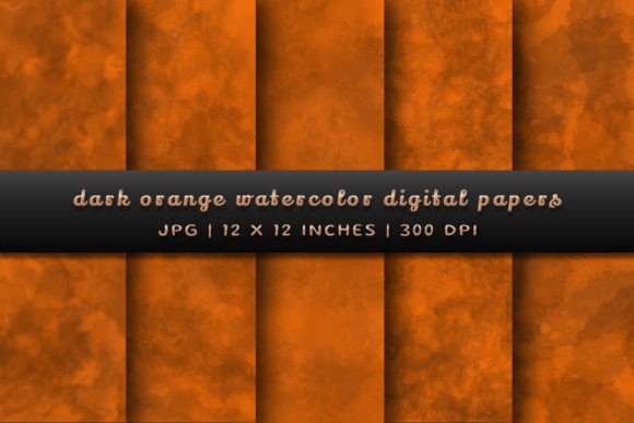 Elevate Your Projects with Dark Orange Watercolor Backgrounds