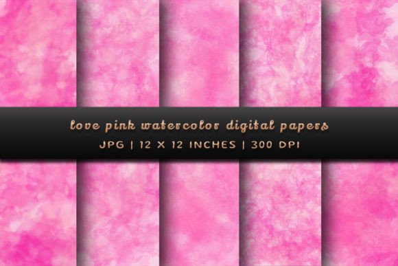 Elevate Your Projects with Love Pink Watercolor Backgrounds