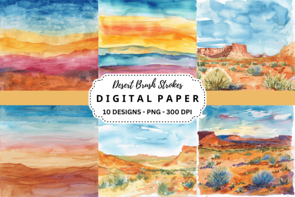 Embrace the Southwest: Painted Desert Brush Strokes Backgrounds