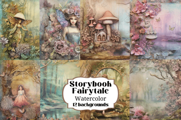 Enchanting Digital Papers: 14 Storybook Fairytale Backgrounds
