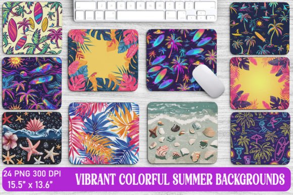 Infuse Your Projects with Vibrant Colorful Summer Backgrounds