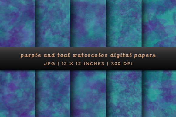 Infusing Digital Projects with Purple and Teal Watercolor Backgrounds