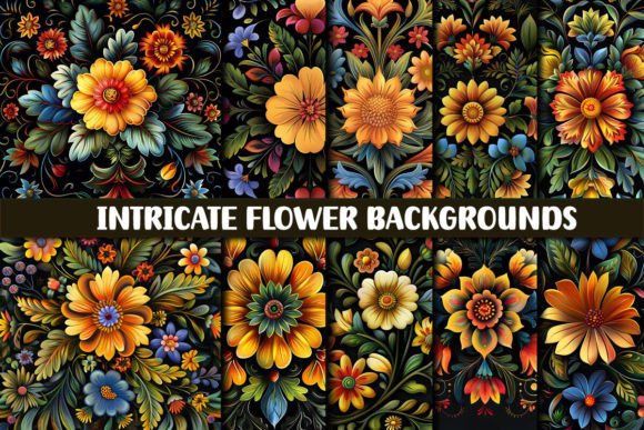 Intricate Flower Backgrounds: Elevate Your Design Projects