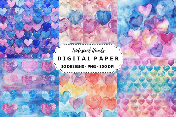 Iridescent Hearts Backgrounds: A Designer’s Go-To Asset