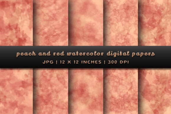 Peach and Red Watercolor Backgrounds: A Warm, Modern Touch for Your Projects