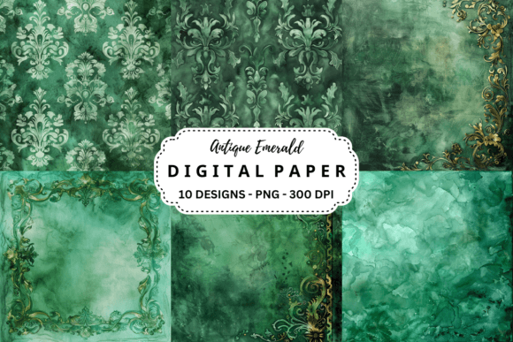 Unlock Timeless Elegance with Antique Emerald Backgrounds