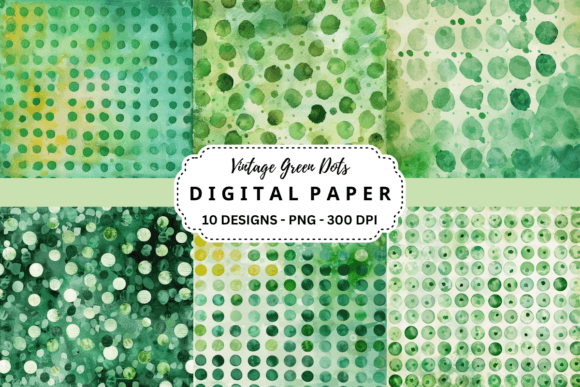 Unlocking the Charm of Vintage Green Dots Backgrounds