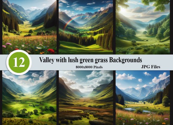 Valley with Lush Green Grass: Your New Go-To Digital Backdrop